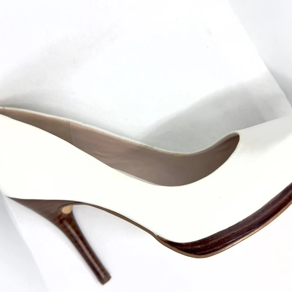 Nine West Women's Classic White Heels Pumps Platform - Picture 7 of 7